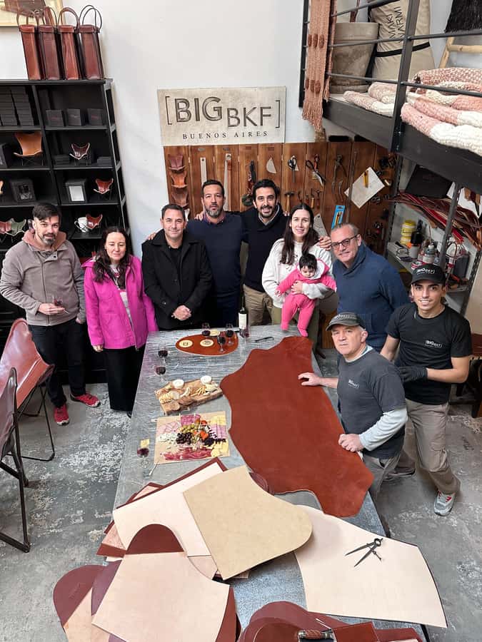 Argentina: Leather Butterfly Chair Workshop Tour with Wine - Arriving at the gray workshop marked Año 1921