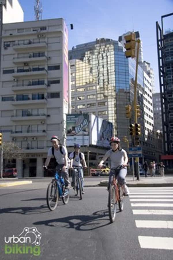 City Bike Tour in Palermo and Recoleta - Following Avenida del Libertador toward Recoleta