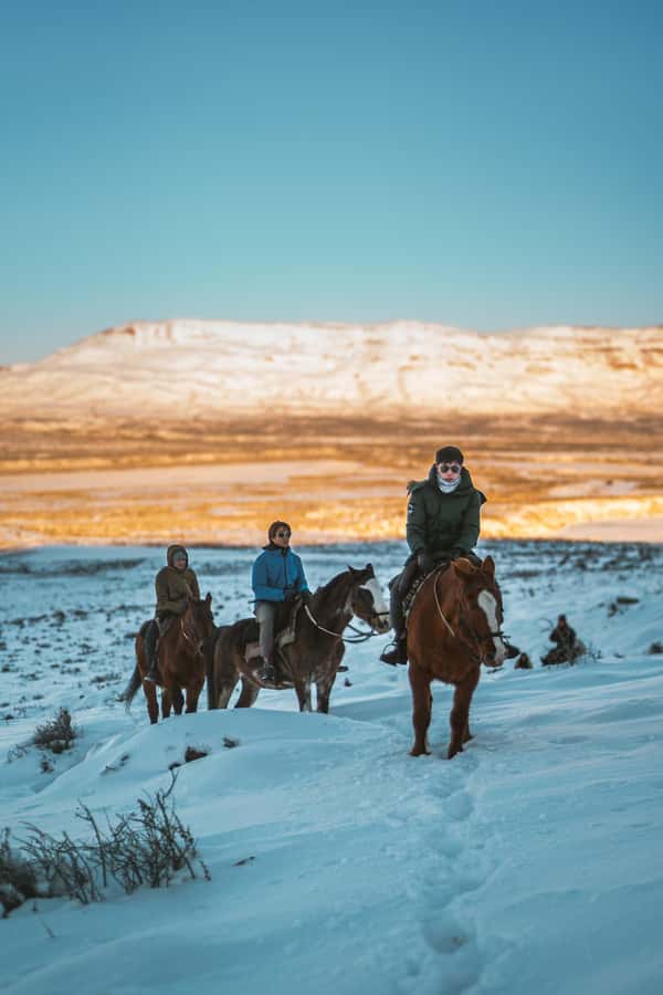 El Calafate: Horseback riding in Cerro Frias - Meeting the horses before the uphill trail