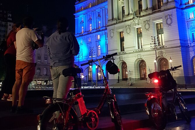 Experience the Night of Buenos Aires with E-BIKE - The Obelisco under city lights