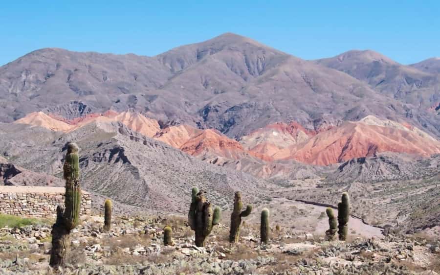 From Salta: Quebrada de Humahuaca, Purmamarca and Tilcara - Volcán and the first taste of highland scenery