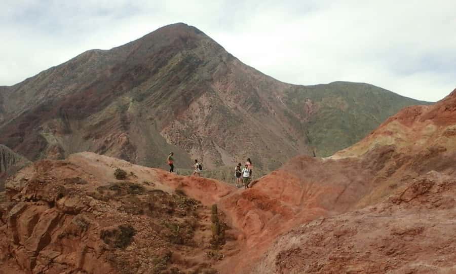From Salta: Salinas Grandes, Purmamarca & Los Colorados Hike - Climbing through Cuesta del Lipán