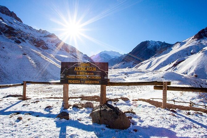 High Mountain, Aconcagua and Inca Bridge - Puente del Inca is the day’s most distinctive formation