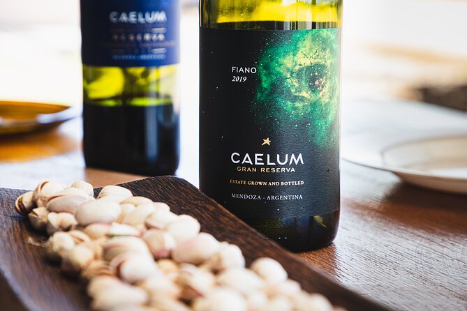 Lujan Deluxe - Full day - Premium Wine Tour with Gourmet Lunch - Caelum: wine, pistachios, and a name written in the stars