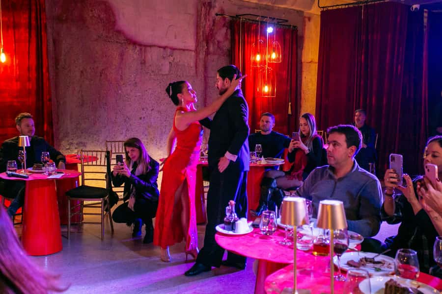 Mendoza: Tango Show with Dinner at Hualta Winery Hotel - The reception begins with wine, appetizers, and violin