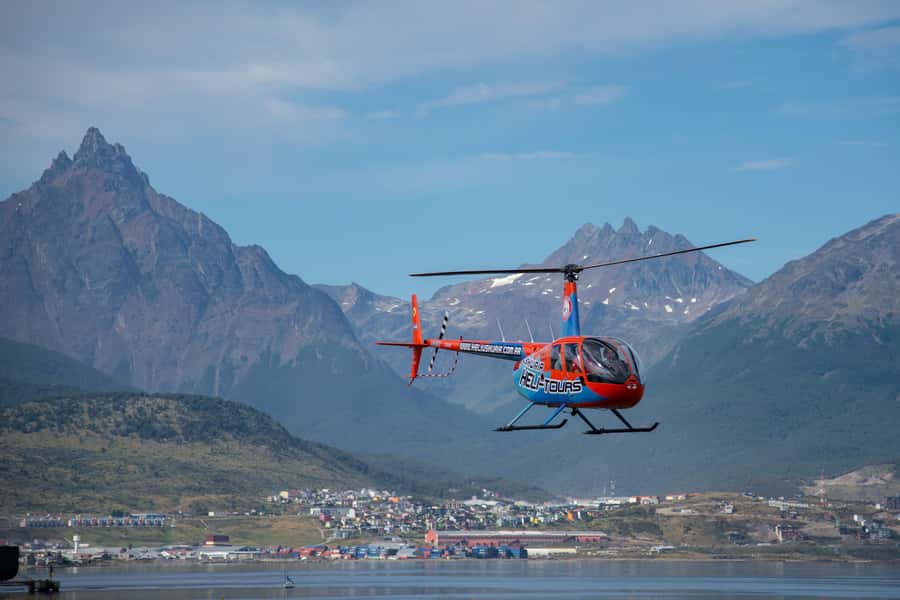 Ushuaia: Heart of the Andes Scenic Helicopter Adventure - Leaving Ushuaia Bay for the southern Andes
